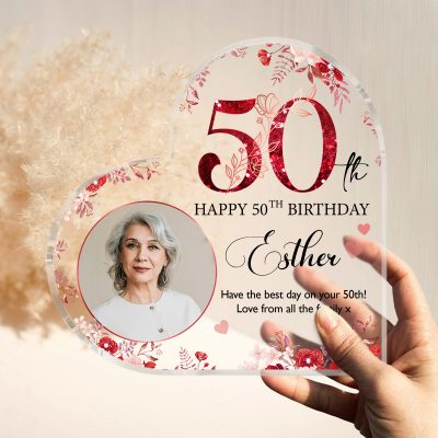 Personalized 50th Birthday Acrylic Plaque - Custom 50th Birthday Gifts - 50th Birthday Gift Ideas - Birthday Gifts For Her
