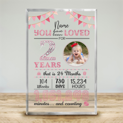 2nd Birthday Personalized Photo Acrylic Slate - Second Birthday Keepsake - 2nd Birthday Present Ideas - 2nd Birthday Gifts