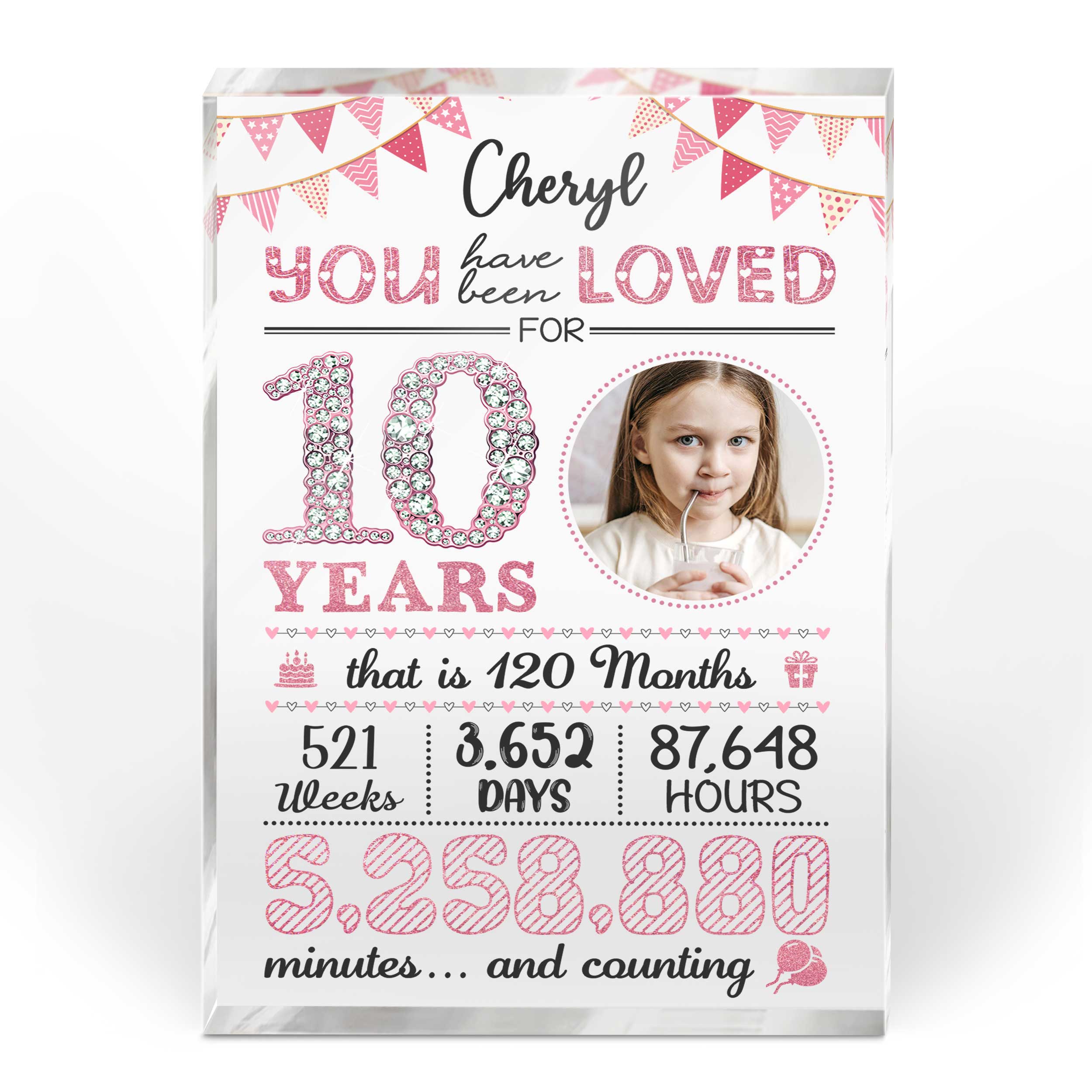 10th Birthday Personalized Photo Acrylic Slate - Tenth Birthday Keepsake - Birthday Presents For 10 Year Olds - 10 Birthday Gifts 1 10th Birthday Personalized Photo Acrylic Slate - Tenth Birthday Keepsake - Birthday Presents For 10 Year Olds - 10 Birthday Gifts