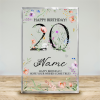 Personalized Floral 20th Birthday Acrylic Plaque - Custom 20th Birthday Keepsake Gift - 20th Birthday Gift Ideas - Gifts For GF Birthday