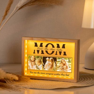 personalized mom photo frame light box custom led photo frame for mom