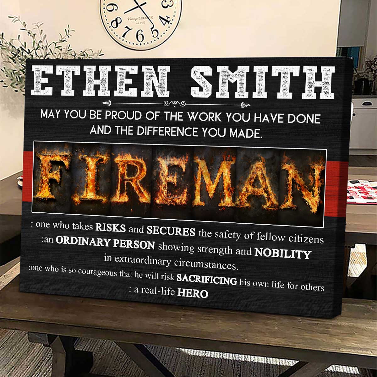 Custom Firefighter Gifts - Firefighter Definition Letter Canvas Art - Fireman Retirement Gift - Firefighter Presents 1 Custom Firefighter Gifts - Firefighter Definition Letter Canvas Art - Fireman Retirement Gift - Firefighter Presents