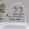 Happy 22nd Birthday Custom Heart Plaque For Her - 22nd Birthday Present Ideas - 22 Birthday Gift