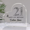 Personalised Happy 21st Birthday Gift Plaque - 21st Birthday Gifts For Daughter - Ladies 21st Birthday Gifts - Gifts to Give For 21st Birthday