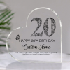 Personalised Happy 20th Birthday Gift Plaque - Gifts For Females In Their 20s - Gift For 20 yr Old - Birthday Ideas for 20th Birthday