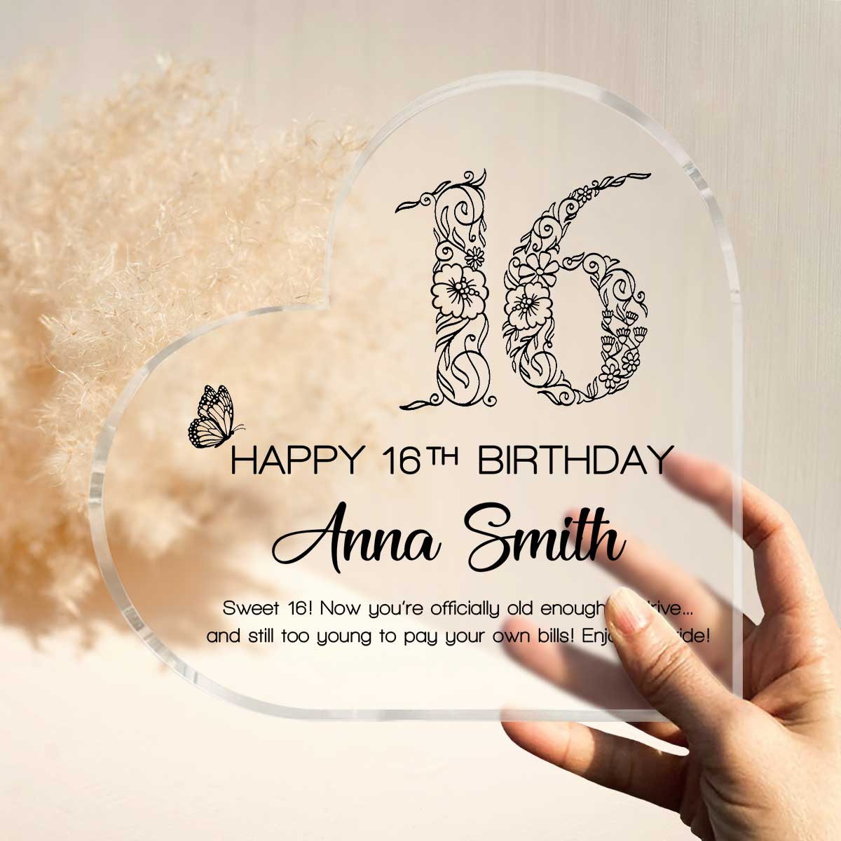 Personalized Happy 16th Birthday Gift Plaque - Sweet 16 Birthday Gifts For Granddaughter - Sweet 16 Gifts For Niece - Birthday Ideas For 16th Birthday 1 Personalized Happy 16th Birthday Gift Plaque - Sweet 16 Birthday Gifts For Granddaughter - Sweet 16 Gifts For Niece - Birthday Ideas For 16th Birthday