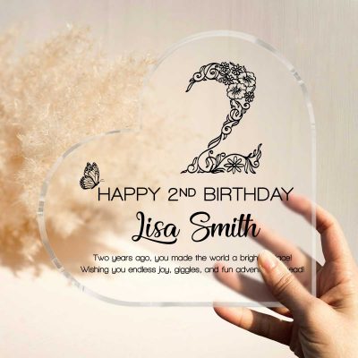 Personalized Happy 2nd Birthday Gift Plaque - Second Birthday Gifts - 2nd Birthday Gift Ideas