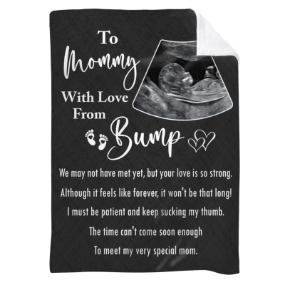 mother's day gift for pregnant wife - custom ultrasound photo blanket - mummy gift from bump - gift for expecting mom