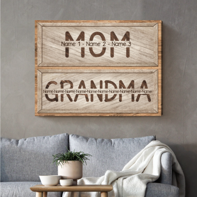 grandma mothers day gifts - mom grandma sign with names - gifts for mom and grandma - grandma gifts