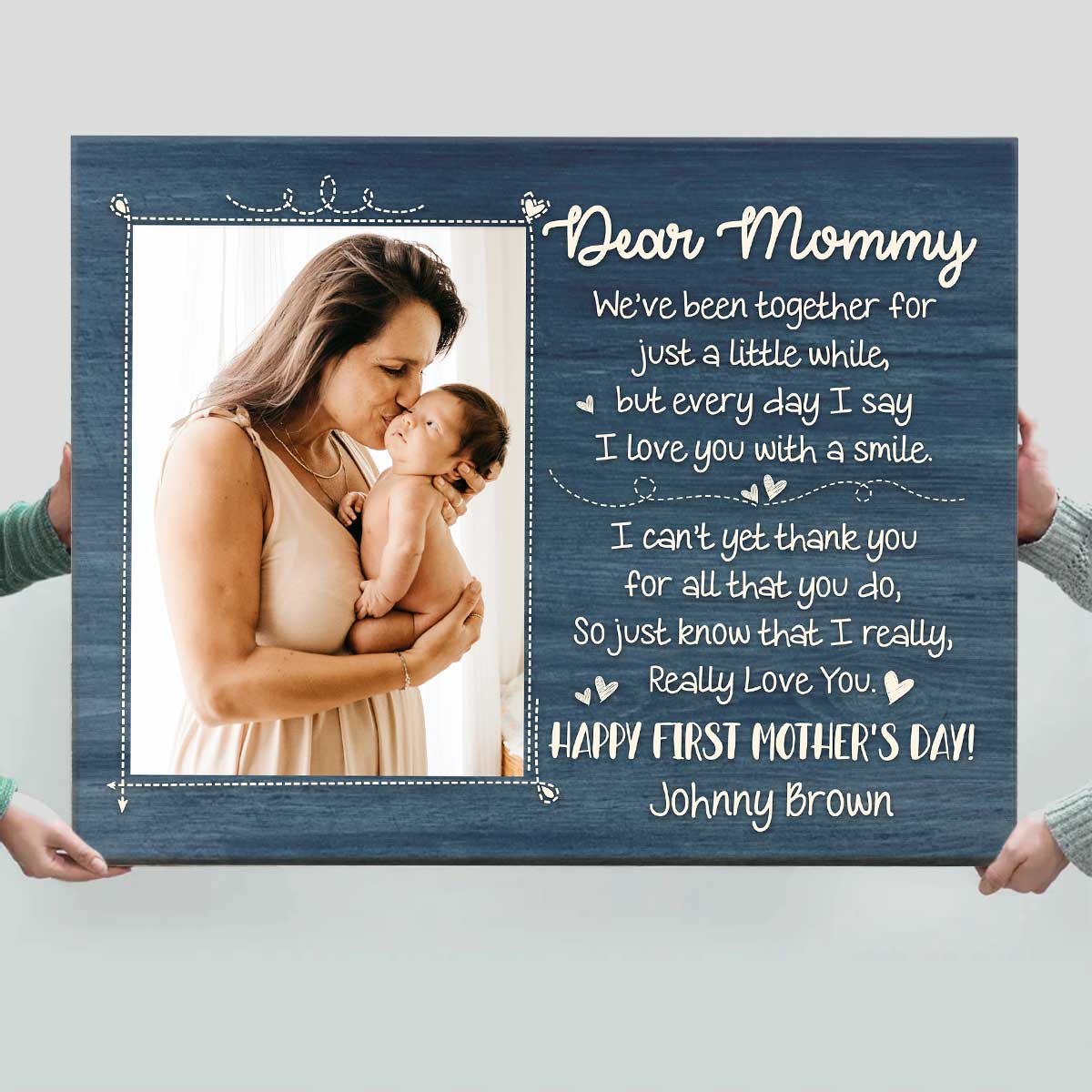 First Mothers Day Photo Canvas Mothers Day Gift From Newborn