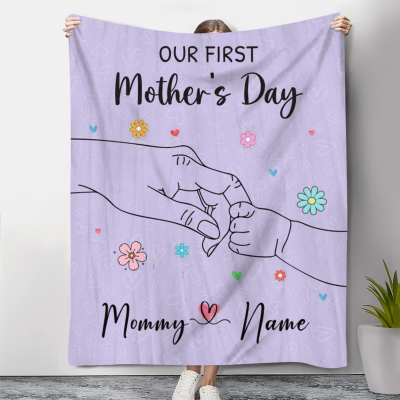 first time mothers day gifts - 1st mother's day blanket - mothers day presents for new moms - first mom gifts