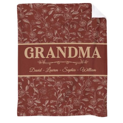 grandma mothers day gift - grandma blanket with names - grandma birthday gifts - gifts from grandkids