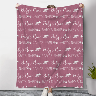 custom newborn blanket with name - newborn baby gifts - baby shower gift - new mom gift
