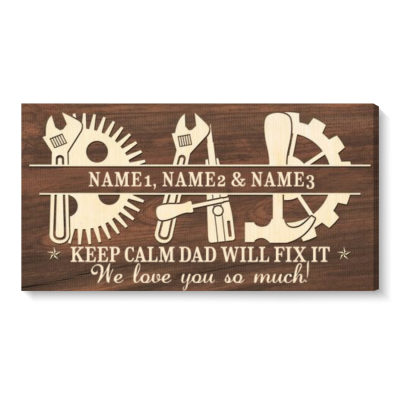 Custom Dad's Garage Sign With Kids Names - Dad Gift From Kids - Mechanic Dad Gift - Personalized Father's Day Gifts