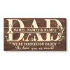 Fishing Father's Day Gift for Him - Personalized Fishing Dad Sign With Kids Name - Gifts For Dad From Daughter - Fisherman Gifts
