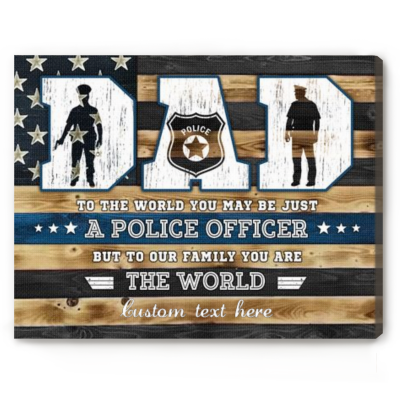 Police Fathers Day Gift - Police Dad Gifts - Custom Police Dad Sign