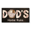 father's day baseball gift - dad's home runs canvas - custom baseball dad gifts - baseball dad sign with kids name