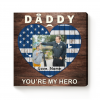 fathers day gift for cop - police officer dad photo canvas - police dad gift from kids - gift for police officer