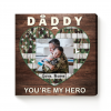 father's day gifts for military dads - military dad photo canvas - veteran dad gift - army gifts for dad