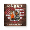 fathers day gifts to firefighter - firefighter dad photo canvas - gift for firefighter dad - father's day gift for fireman dad