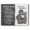 Father Daughter Sign - Father Daughter Gifts For Dad - Presents For Dad From Daughter - Fathers Day Gift From Daughter