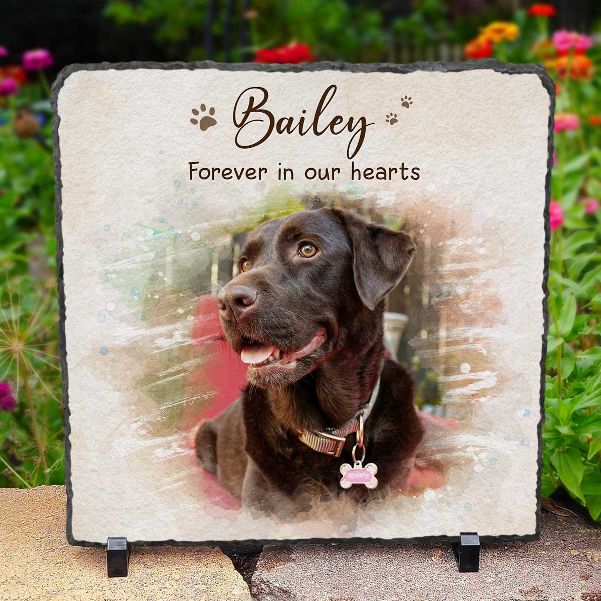 Dog Memorial Stone For Garden, Personalized Pet Loss Gifts, Memorial Gifts For Loss Of Dog, Dog Sympathy Gifts