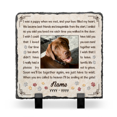 Memorial Stone For A Dog, Personalized Pet Memorial Gifts, Dog Remembrance Gifts, Pet Loss Gifts