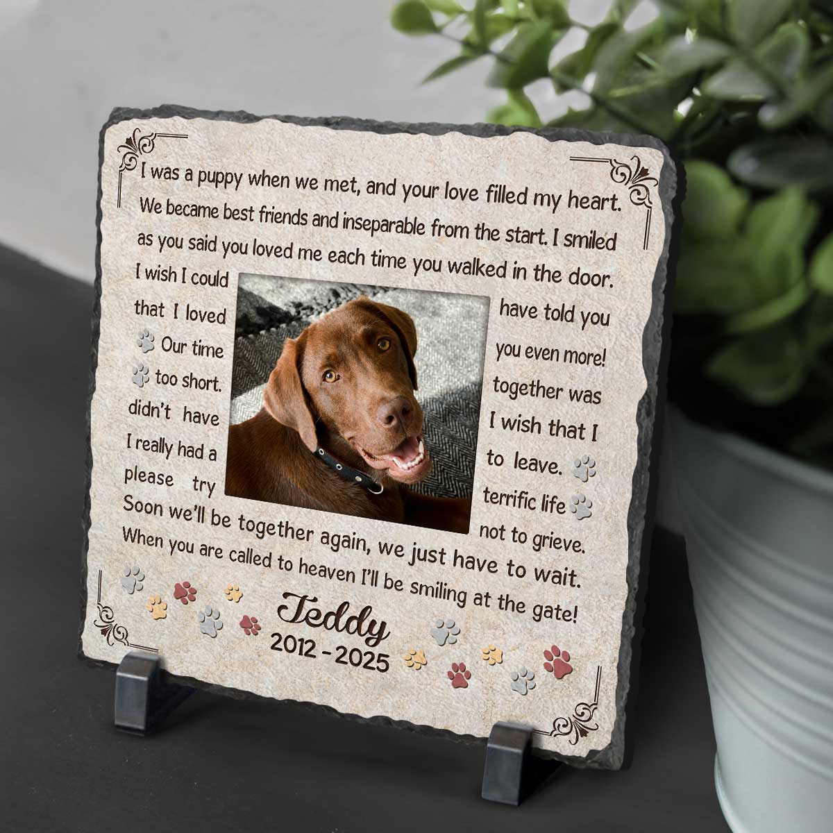Memorial Stone For A Dog, Personalized Pet Memorial Gifts, Dog Remembrance Gifts, Pet Loss Gifts