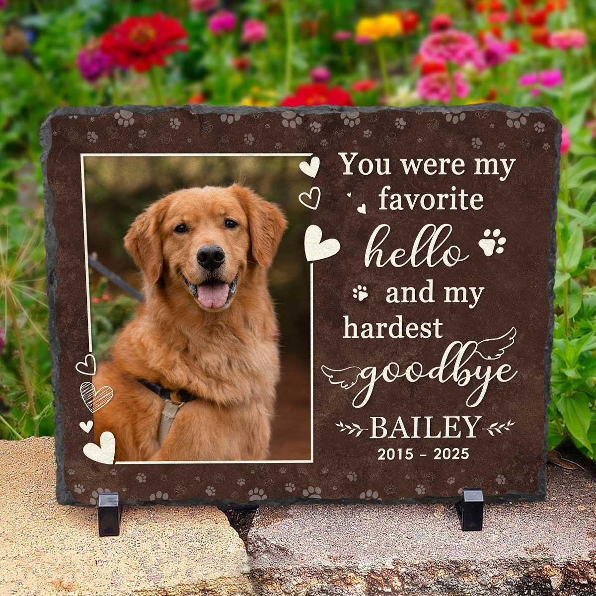 Memorial Stones For Pets, Dog Memorial Gifts Personalized, Condolence Gift For Loss Of Dog, Sympathy Gift Loss Pet