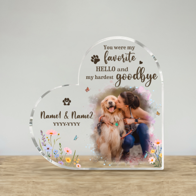Personalized Dog Memorial Plaque, Custom Memorial Pet Acrylic Block, Sympathy Gift For Loss Of Dog, Pet Death Gift