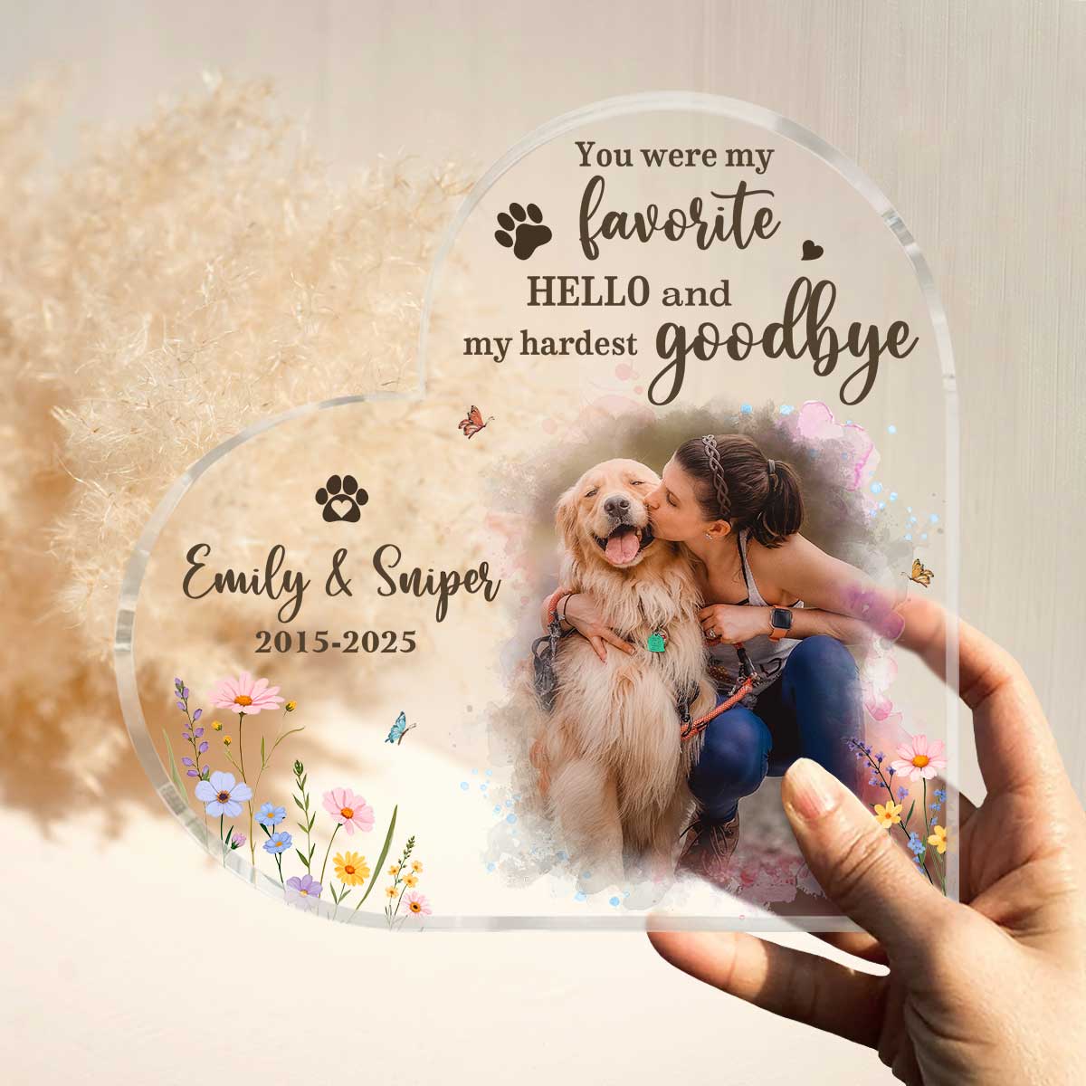 Personalized Dog Memorial Plaque, Custom Memorial Pet Acrylic Block, Sympathy Gift For Loss Of Dog, Pet Death Gift 1 Personalized Dog Memorial Plaque, Custom Memorial Pet Acrylic Block, Sympathy Gift For Loss Of Dog, Pet Death Gift