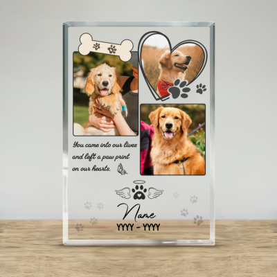Custom Photo Plaque For Loss Of Dog, Personalized Dog Memorial Gifts, Dog Remembrance Ideas, Condolence Gift For  Pet Loss