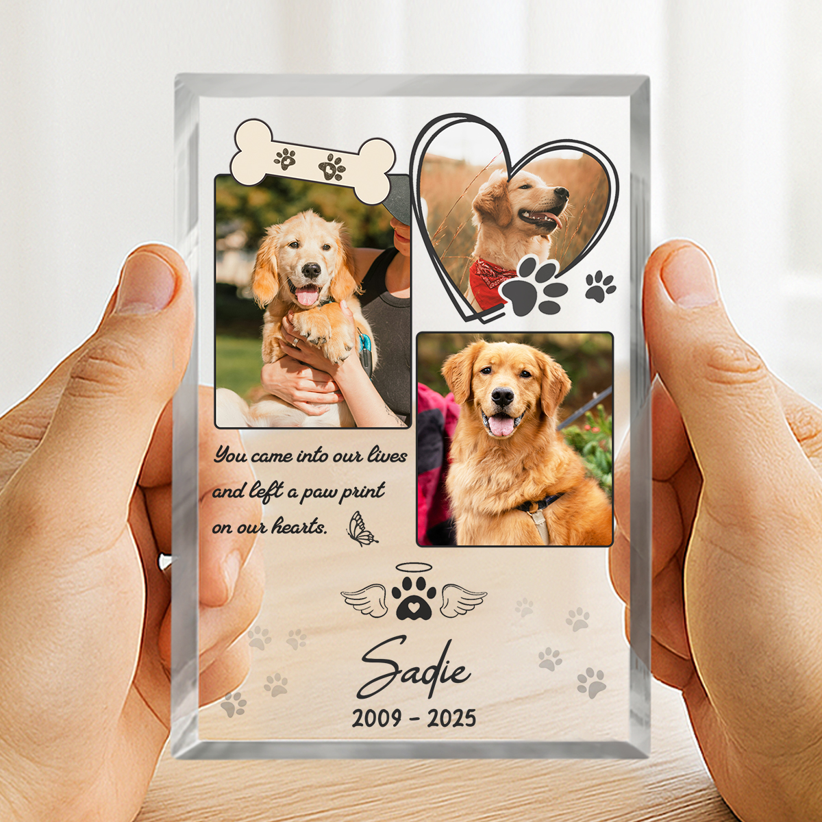 Custom Photo Plaque For Loss Of Dog, Personalized Dog Memorial Gifts, Dog Remembrance Ideas, Condolence Gift For Pet Loss