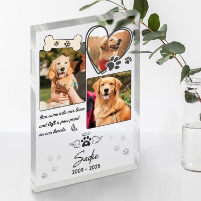 Custom Photo Plaque For Loss Of Dog, Personalized Dog Memorial Gifts, Dog Remembrance Ideas, Condolence Gift For Pet Loss