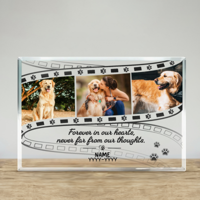 Personalized Dog Memorial Photo Plaque, Custom Dog Memorial Gifts, Gift For Someone Who Lost Their Dog, Pet Bereavement Gifts