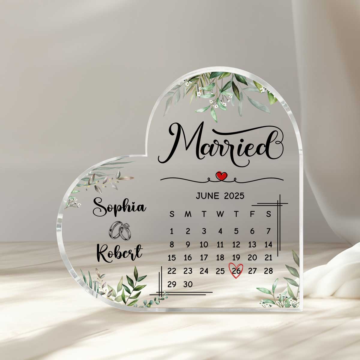 Personalized Wedding Gift, Married Calendar Acrylic Plaque, Wedding Gift for Couple, Married Plaque Gift for Couple, Wedding Keepsake Gift 1 Personalized Wedding Gift, Married Calendar Acrylic Plaque, Wedding Gift for Couple, Married Plaque Gift for Couple, Wedding Keepsake Gift