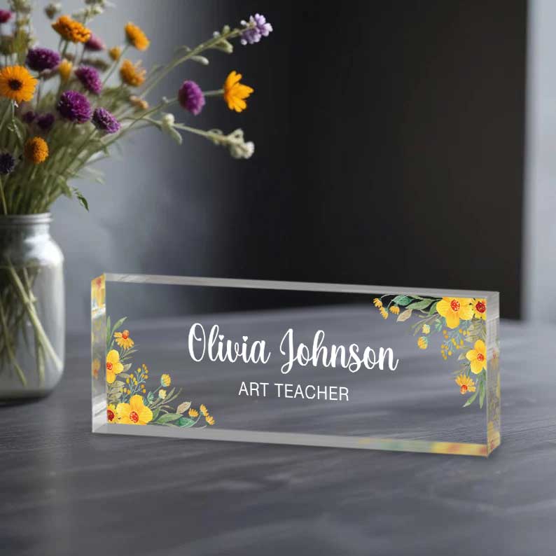 Personalized Acrylic Name Plate for Desk, Professional Gift for Graduation, Job Promotion Gifts, New Job Gifts, Office Decor