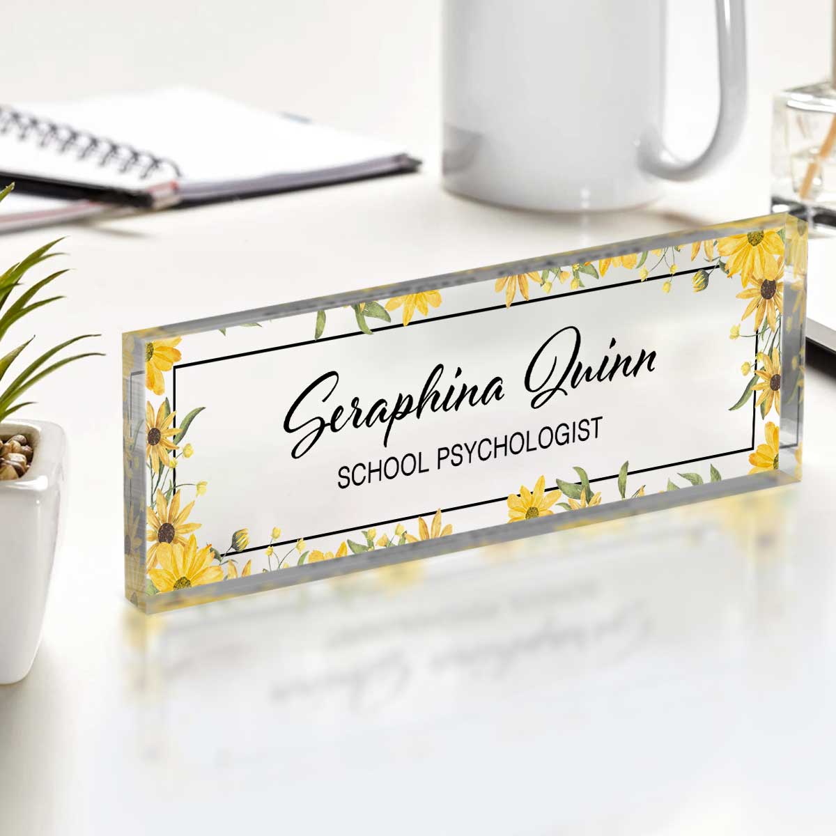 Custom Desk Name Sign, Personalized Acrylic Desk Name, Coworker Gift, Office Decor, Office Name Plate, New Job Gift, Phd Gift