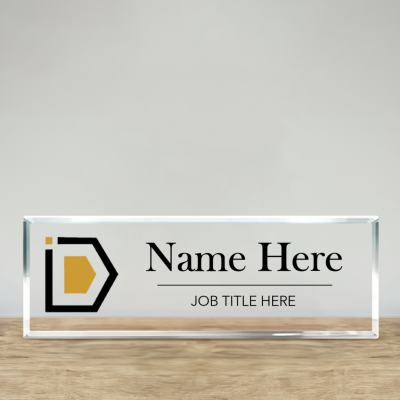 Personalized Logo Desk Name Plate, Custom Logo Gift, Gifts For Coworkers, Grad Gift, Phd Gift, Professional Office Decor