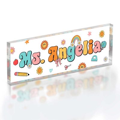 Personalized Teacher Desk Sign, Teacher Desk Name Acrylic Block, Back to School Gift, Teachers Gifts 1 Personalized Teacher Desk Sign, Teacher Desk Name Acrylic Block, Back to School Gift, Teachers Gifts