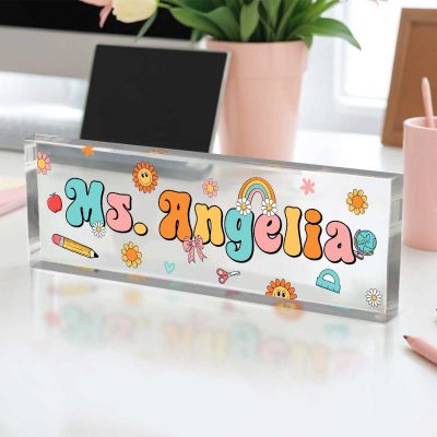 Personalized Teacher Desk Sign, Teacher Desk Name Acrylic Block, Back to School Gift, Teachers Gifts 4 Personalized Teacher Desk Sign, Teacher Desk Name Acrylic Block, Back to School Gift, Teachers Gifts