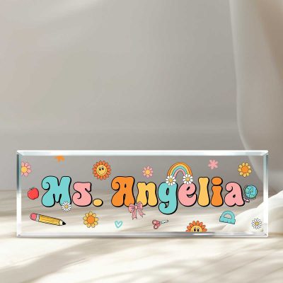 Personalized Teacher Desk Sign, Teacher Desk Name Acrylic Block, Back to School Gift, Teachers Gifts 2 Personalized Teacher Desk Sign, Teacher Desk Name Acrylic Block, Back to School Gift, Teachers Gifts