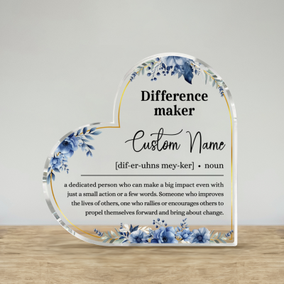 Difference Maker Gift Plaque, Retirement Gift, Employee gift, Teacher Gift, Coworker Gift, Appreciation Gift, Coworker gift, Thank You Gift