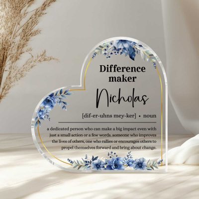 Difference Maker Gift Plaque, Retirement Gift, Employee gift, Teacher Gift, Coworker Gift, Appreciation Gift, Thank You Gift