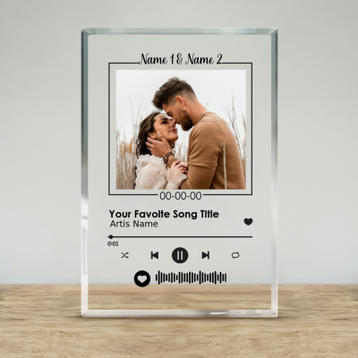 Personalized Acrylic Song Plaque, Custom Music Gift, Anniversary Gifts For Him, Gift for Her