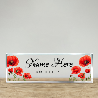 Desk Plaque, Acrylic Name Plate for Desk, Teacher Name Plate, Personalized Name Sign Acrylic Plaque, Office Decor, Custom Desk Name Plaque