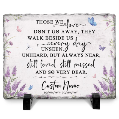 Memorial Slate Stone For Garden, Personalized Remembrance Garden Stone, In Sympathy Gifts, Memorial Keepsakes, Gifts For Bereavement