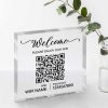 Personalized WiFi Acrylic Block, Wifi Sign with Password and QR Code, Guest Wifi Password, Coffee Shop Decor, Internet Cafe Decor