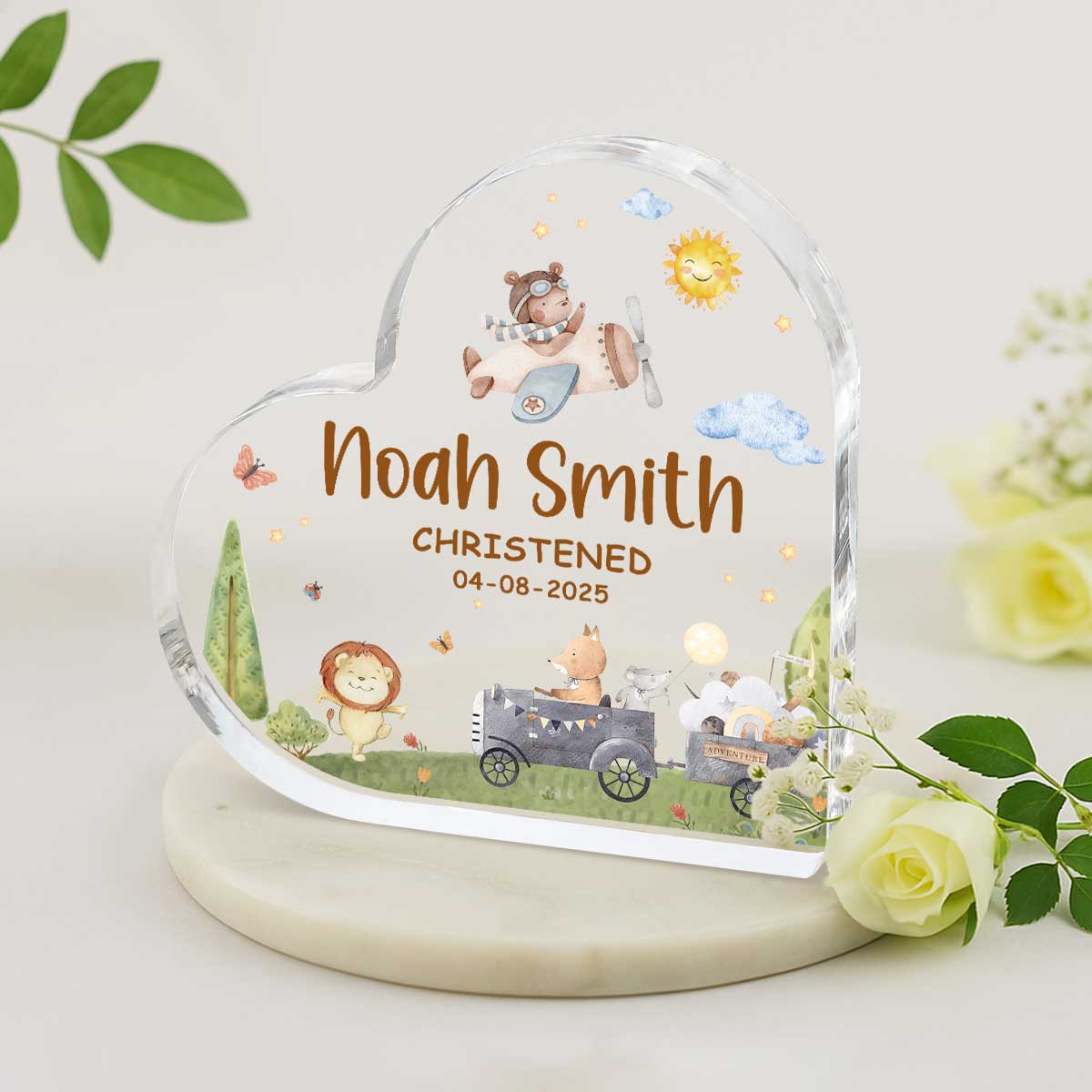 Personalised Christening Gift, Christened Baby Acrylic Plaque, Christening Keepsake Gift, Gift for New Baby, Baptised Gift