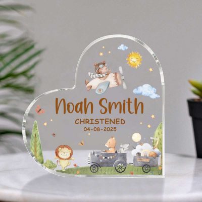 Personalised Christening Gift, Christened Baby Acrylic Plaque, Christening Keepsake Gift, Gift for New Baby, Baptised Gift